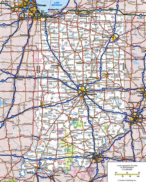 Cities In Indiana & Interactive Map .